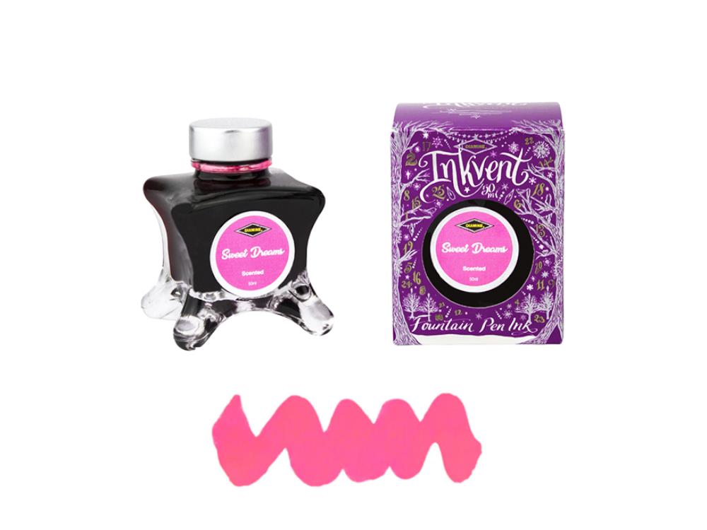 Diamine Sweet Dreams Ink Vent Purple Ink Bottle, 50ml, Scent, Pink