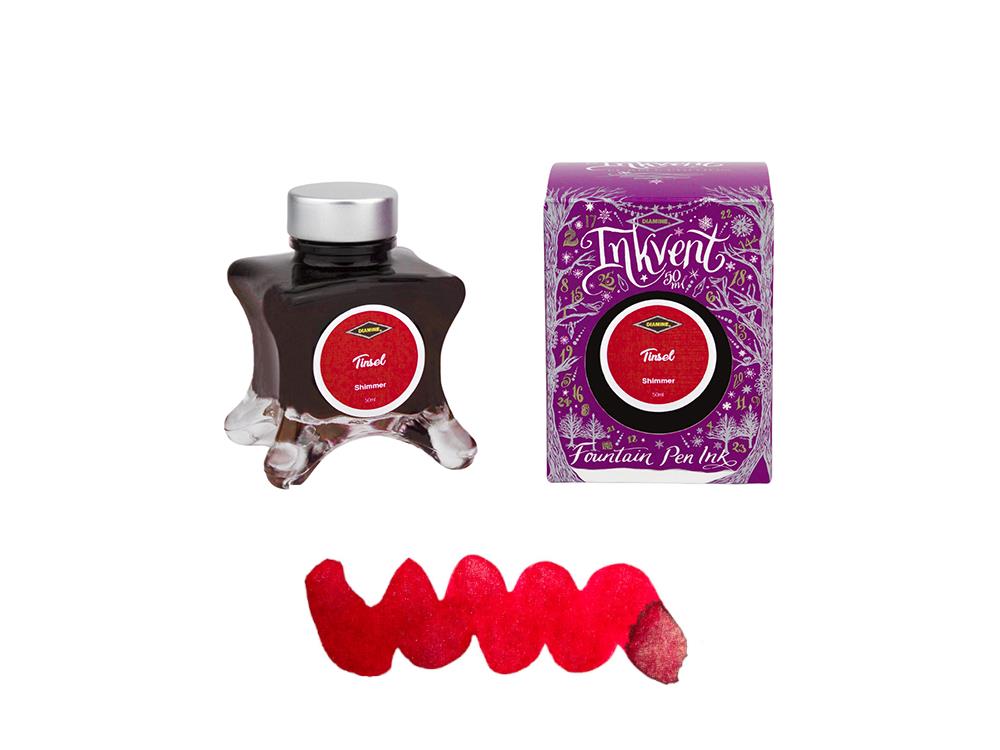 Diamine Tinsel Ink Vent Purple Ink Bottle, 50ml, Shimmer, Red