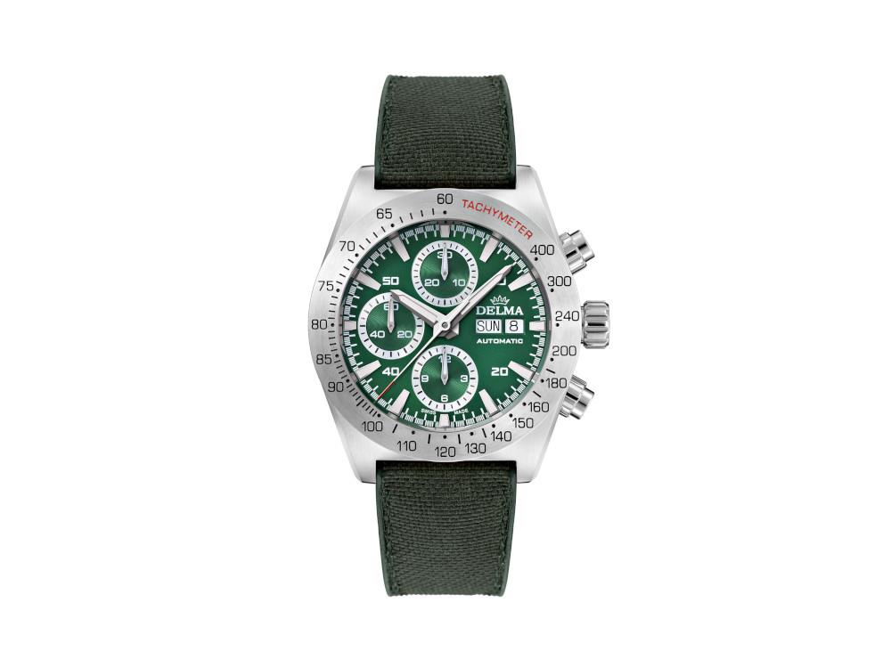Delma Racing Montego Automatic Watch, Green, 42 mm, 41601.732.6.141