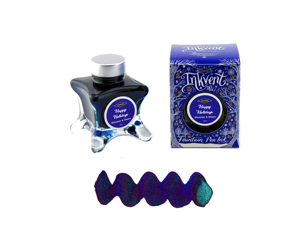 Diamine Ink Bottle Happy Holiday, Ink Vent Blue, 50ml, Blue