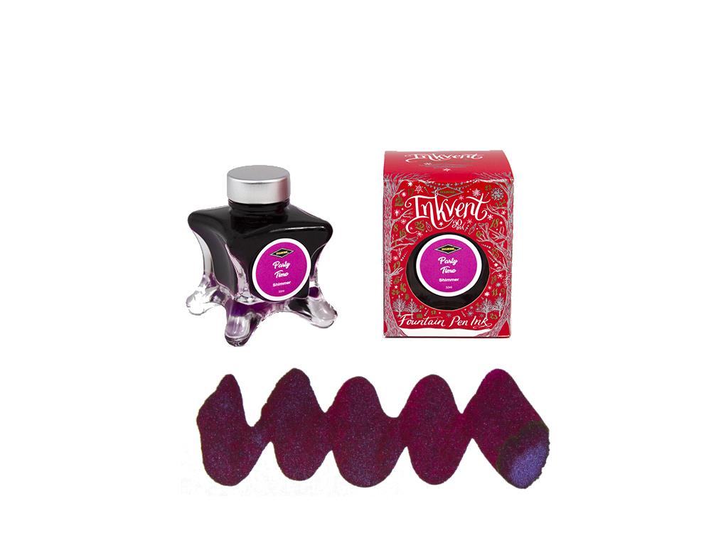 Diamine Party Time Ink Vent Red Ink Bottle, 50ml, Purple, Glass
