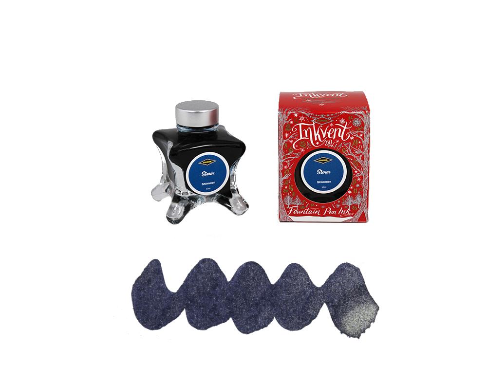 Diamine Storm Ink Vent Red Ink Bottle, 50ml, Blue, Glass