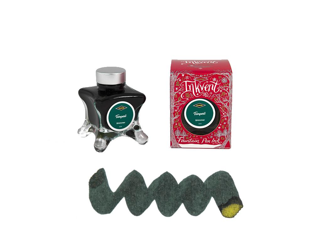 Diamine Tempest Ink Vent Red Ink Bottle, 50ml, Green, Glass