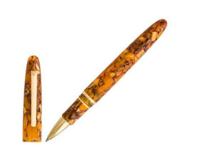 Esterbrook Estie Honeycomb Rollerball pen, Resin, Amber, Gold plated, E427