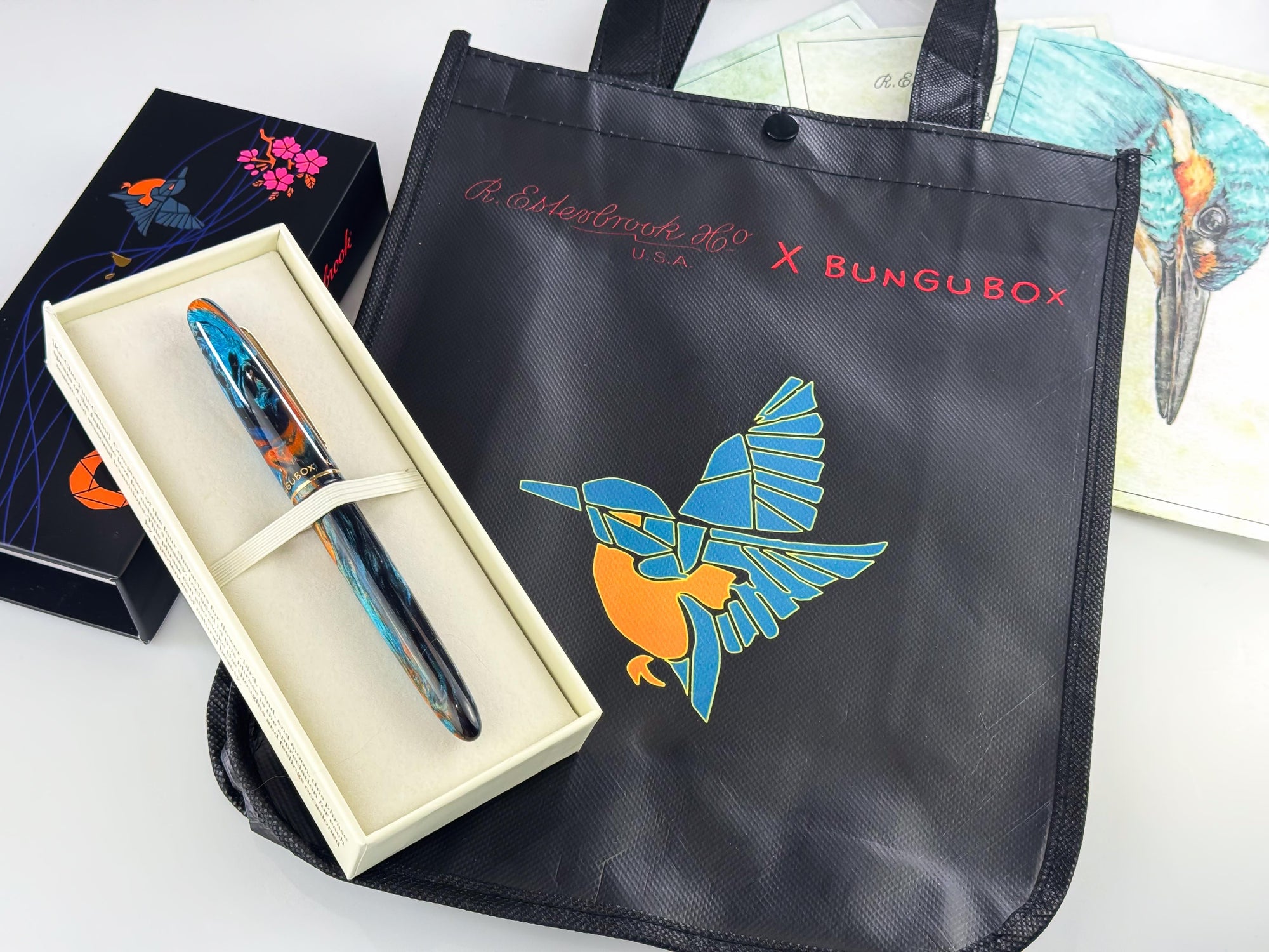 Esterbrook x BUNGUBOX Kingfisher Edition Tote Bag, EBIRDTOTE