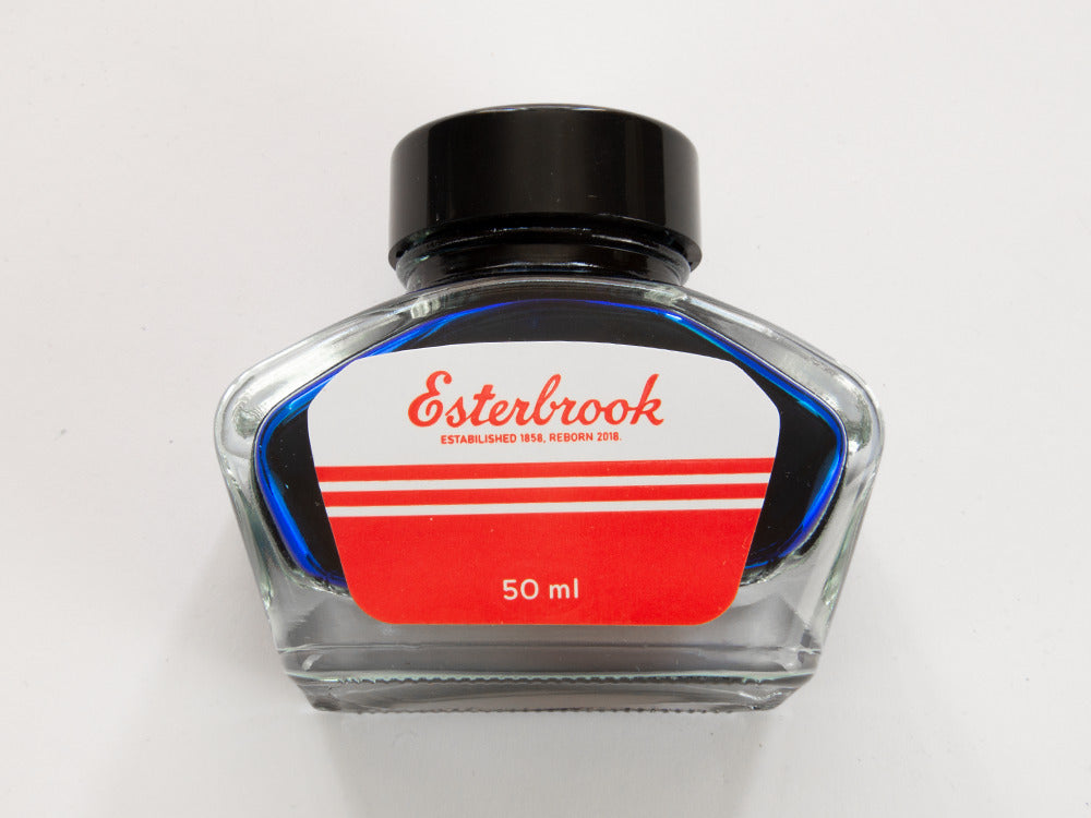 Esterbrook Ink Bottle Aqua, Blue, 50ml, Crystal, EINK-AQUA