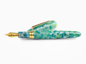 Esterbrook Estie Oversize Sea Glass Fountain Pen, Gold plated, ESG806
