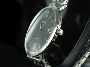 Eterna Eternity Gent Quartz watch, ETA 955.112, 42mm., Grey, Steel bracelet
