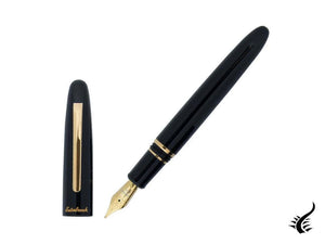 Esterbrook Estie Ebony Fountain Pen, Black Resin, Gold plated, E116