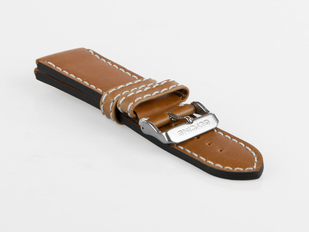 Glycine, Leather strap, 24mm, Brown, CBIGBR-24