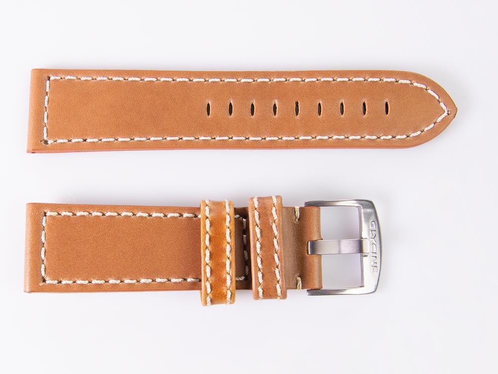 Glycine, Leather strap, 24mm, Brown, LB7BHOL-24