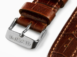 Glycine, Leather strap, 22mm, Brown, LBK7BHH-22