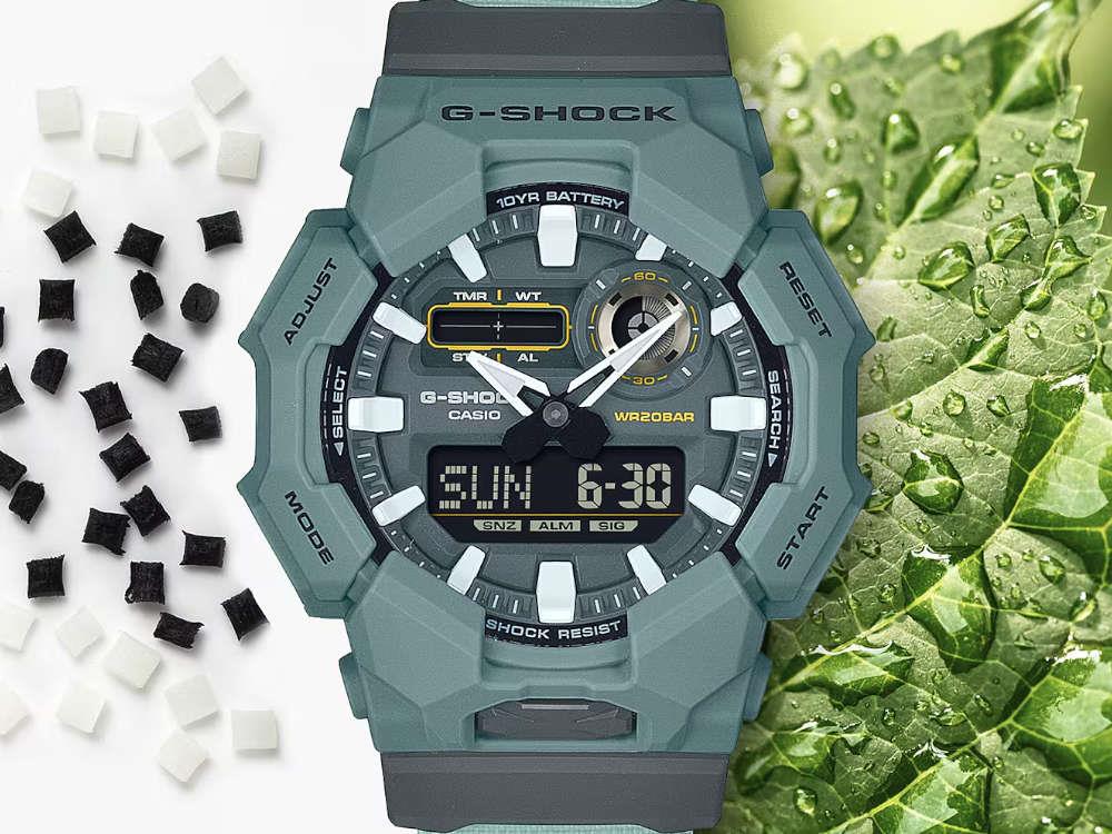 G-SHOCK Casio Classic Quartz Watch, Bio-based resin, Green, 52 mm, GA-010CE-2AER