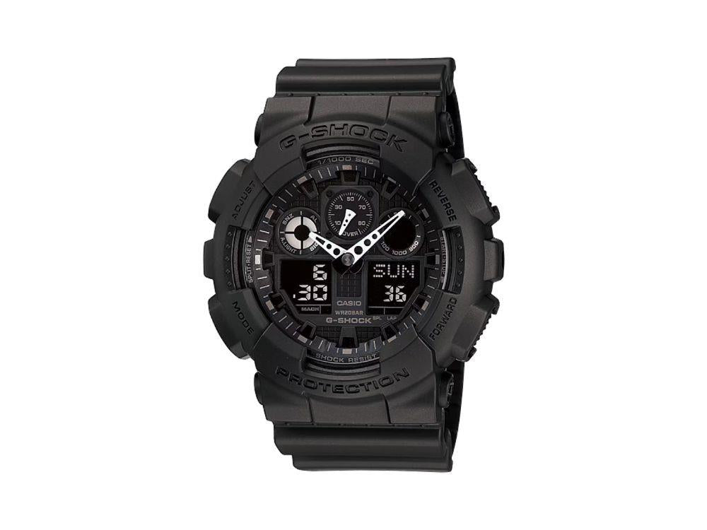 G-SHOCK Casio Classic Quartz Watch, Resin, Black, GA-100-1A1ER