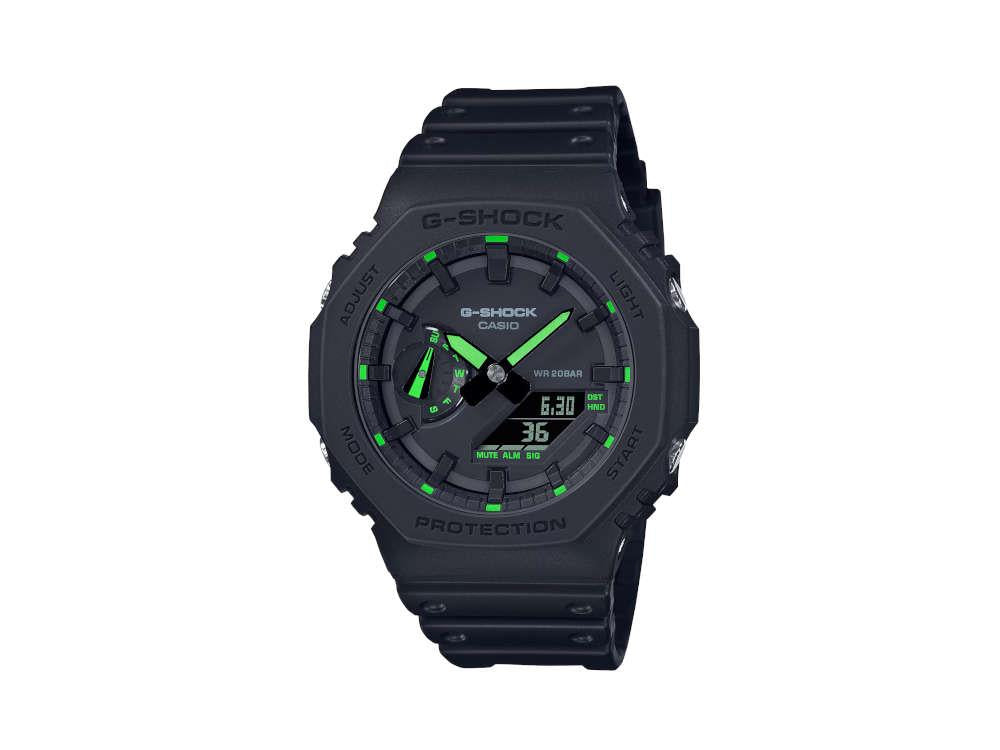 G-SHOCK Casio Classic Quartz Watch, Resin, Black, 55 × 51.2mm, GA-2100-1A3ER