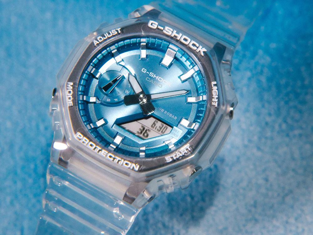 G-SHOCK Casio Classic Bright Metallic Quartz Watch, Blue, GA-2100BM-7A2ER