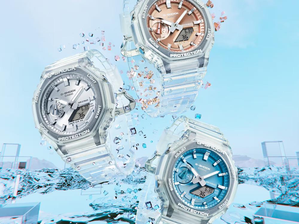 G-SHOCK Casio Classic Bright Metallic Quartz Watch, Blue, GA-2100BM-7A2ER