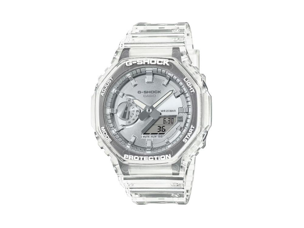 G-SHOCK Casio Classic Bright Metallic Quartz Watch, Silver, GA
