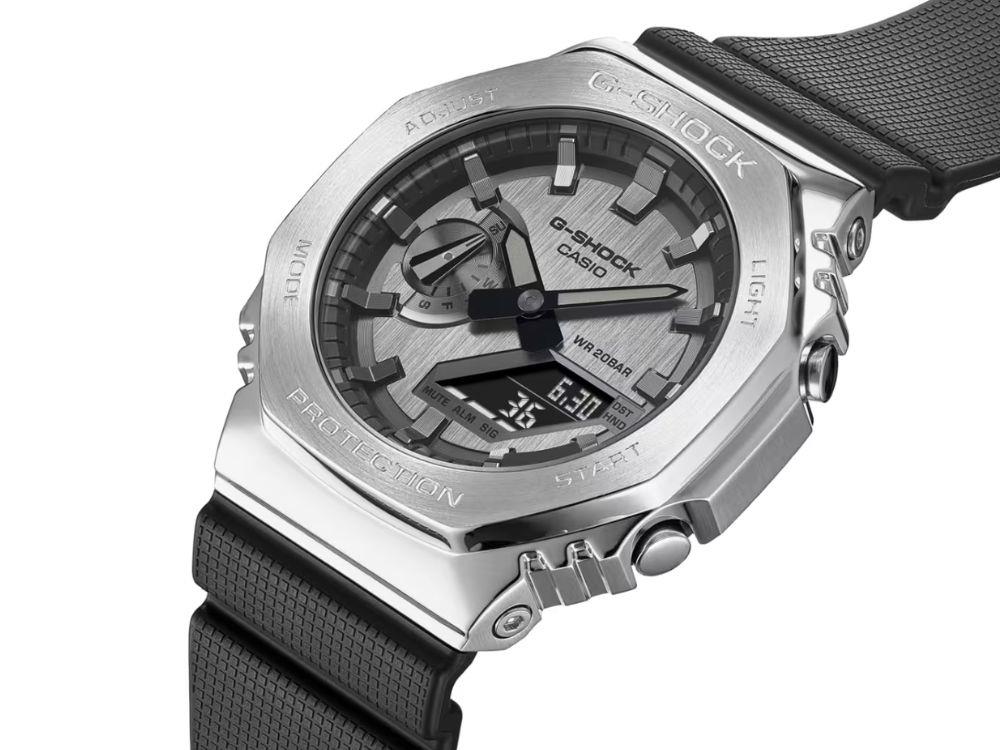 G-SHOCK Casio G-Steel Quartz Watch, Grey, 49.3mm × 44.4mm, GM-2100-1AER