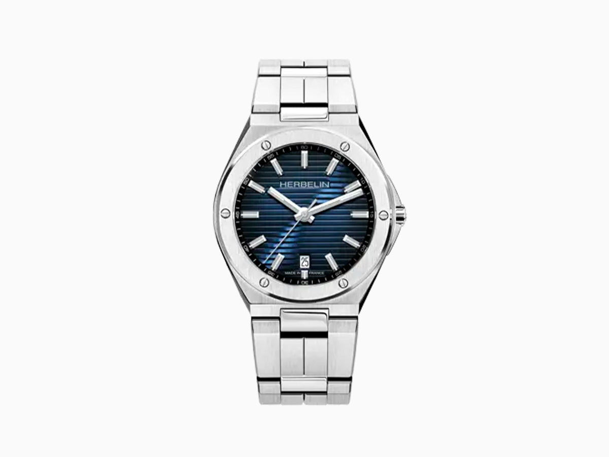 Herbelin Cap Camarat Quartz Watch, Blue, 40.5 mm, Day, 12245B15