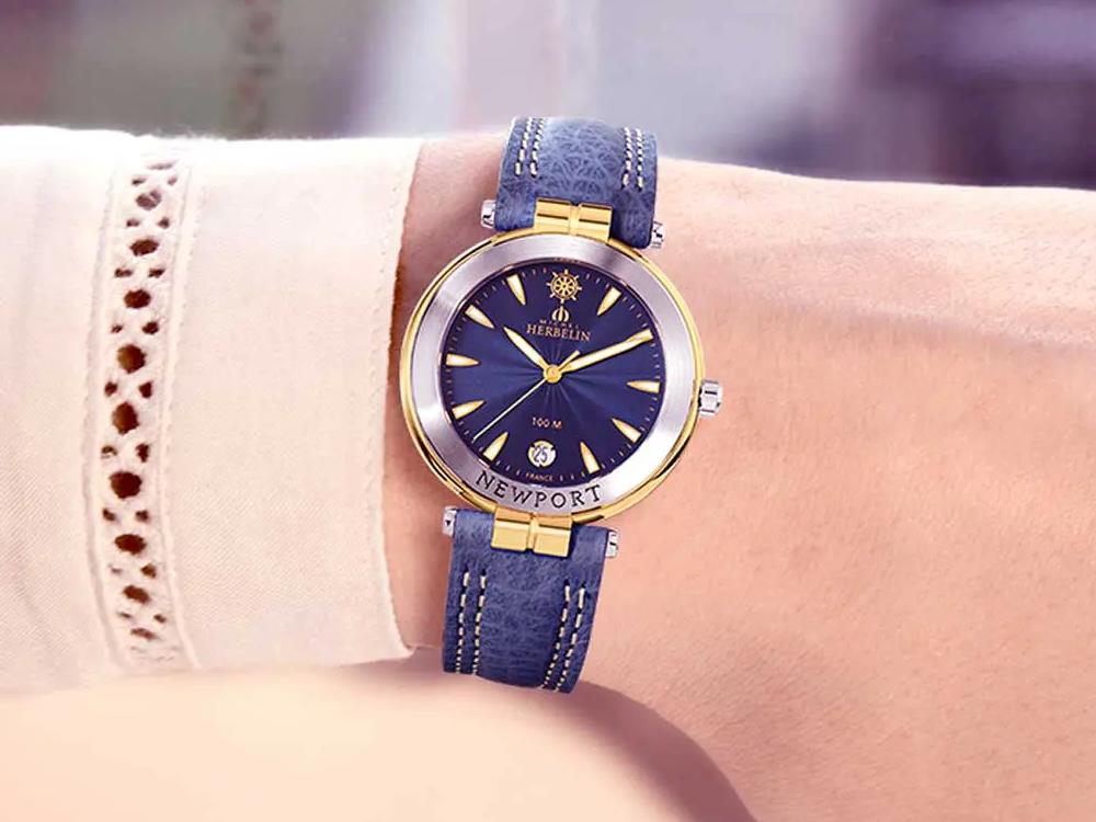 Herbelin Newport Quartz Watch, Stainless Steel 316L, Blue, 29 mm, 14255T35