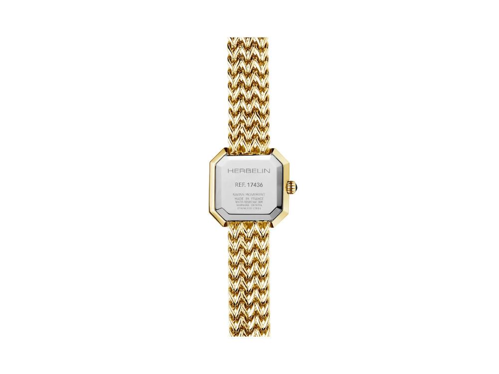 Herbelin Octogone Quartz Watch, Stainless Steel, White, 22 mm, 17436BP19