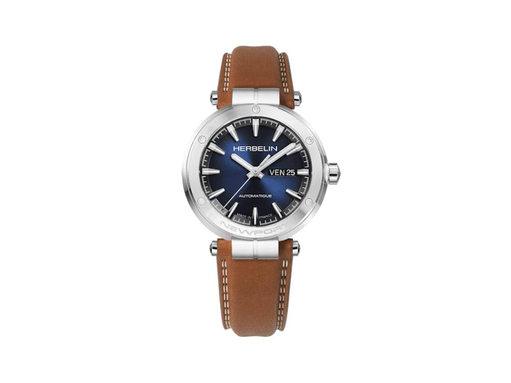 Herbelin Newport Automatic Watch, Blue, 42 mm, Day, 1768A15GD
