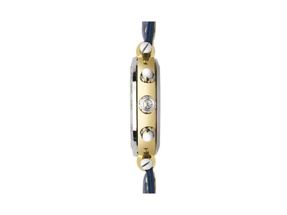 Herbelin Newport Quartz Watch, PVD Gold, Blue, 40 mm, Chronograph, 37654T35