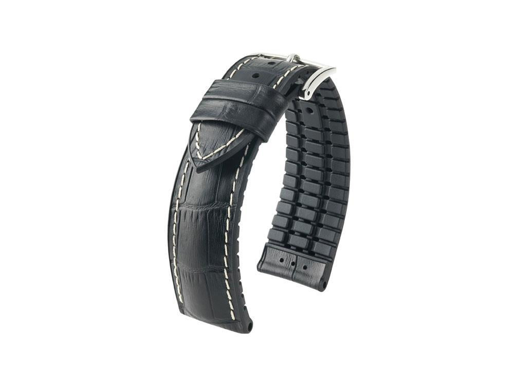 Hirsch George Performance Collection Strap Black 22 mm 0925128050 2 Iguana Sell UK