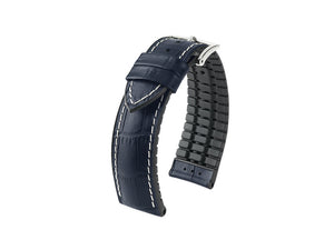 Hirsch George Performance Collection Strap, Blue, 24 mm
