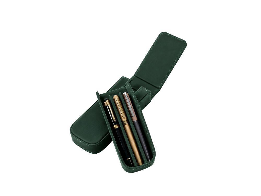 Iguana Pen Case Green for 3 writing items, PEN-CASE-GREEN-3