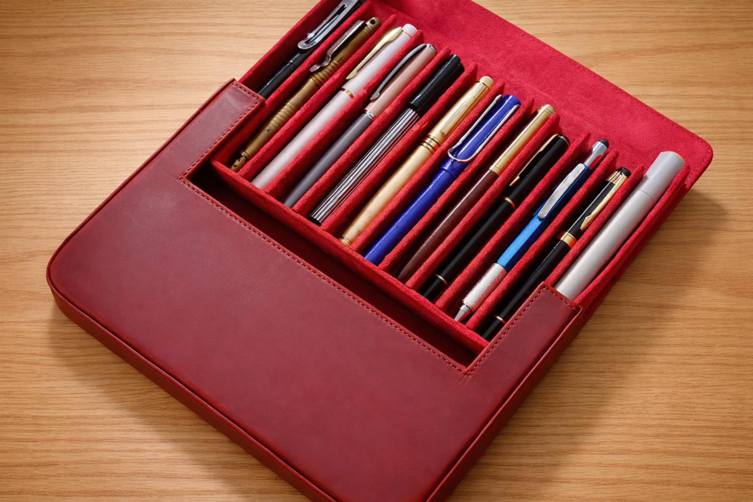 Iguana Pen Case Red, 12 Writing Items