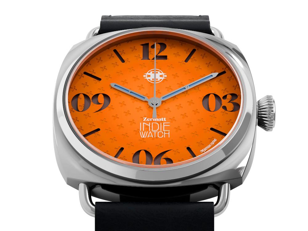 Indie Watch Zermatt Automatic Watch, Orange, 44 mm, 31K