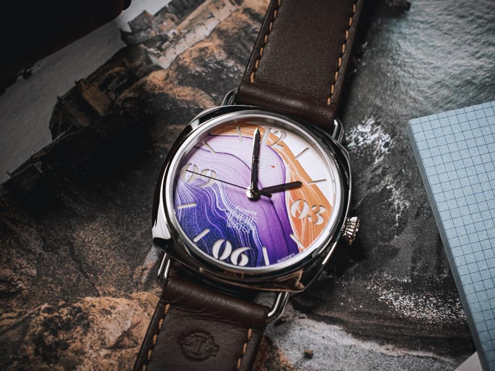 Indie Watch Zermatt Automatic Watch, Pink, 44 mm, 31P