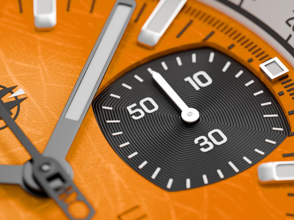 Indie Watch Strum Quartz Watch, Orange, 42 mm, Chronograph, 521X