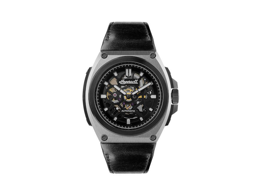 Ingersoll Motion Automatic Watch PVD 50mm Black Leather strap I11 Iguana Sell UK