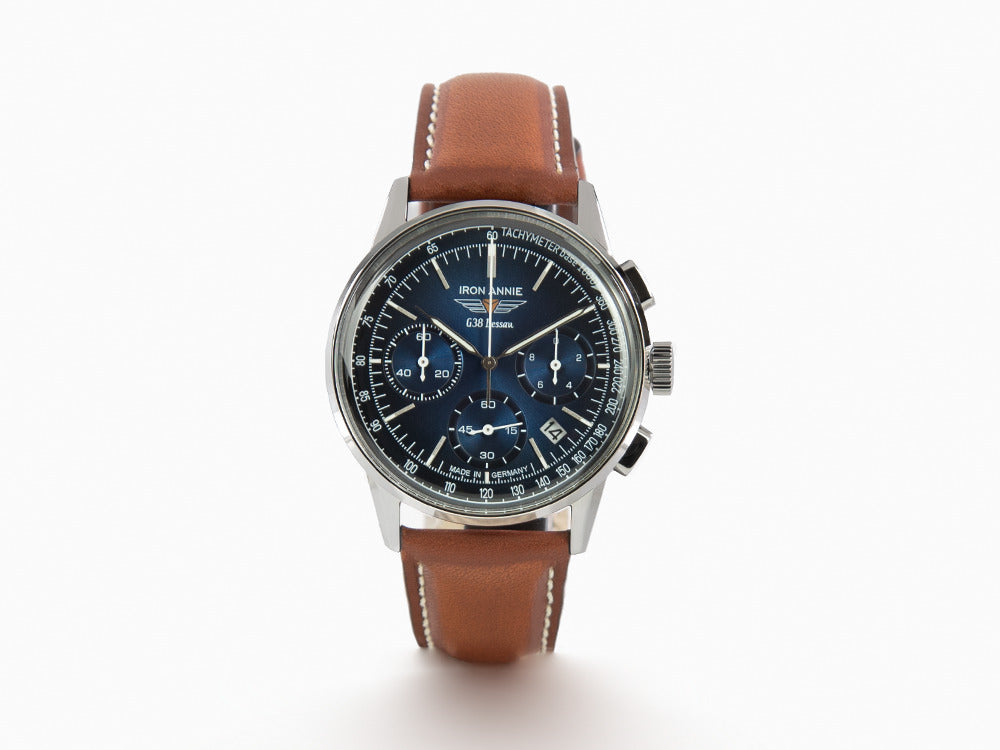 Iron Annie G38 Dessau Quartz Watch, Blue, 42 mm, Day, 5376-3