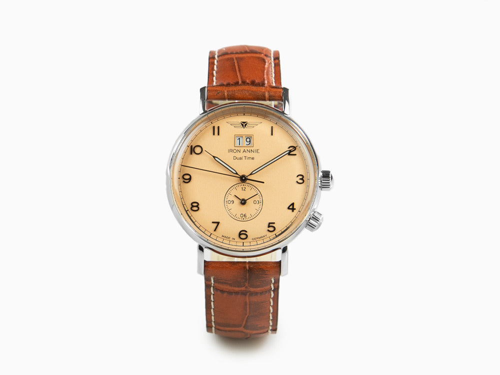 Iron Annie Amazonas Impression Quartz Watch, Brown, 41 mm, Date, GMT, 5940-3