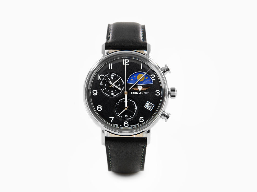 Iron Annie Amazonas Impression Quartz Watch, Black, 41 mm, Chronograph, 5994-2