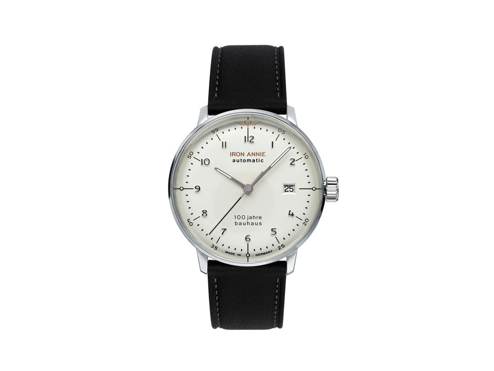 Iron Annie Bauhaus Automatic Watch, White, 40 mm, Day, 5056-1