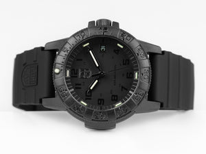 Luminox Leatherback Sea Turtle Quartz Watch, Black, Carbon, 39mm, 10 atm, Day
