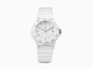 Luminox Leatherback Sea Turtle Quartz Watch, White, Fiberglass 