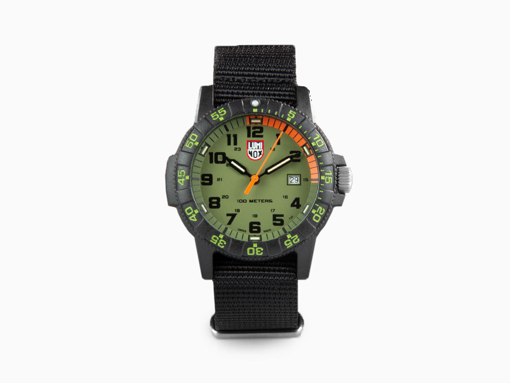 Luminox Sea Turtle Giant Quartz Watch, Green, Carbon, 44 mm, 10 atm, Day