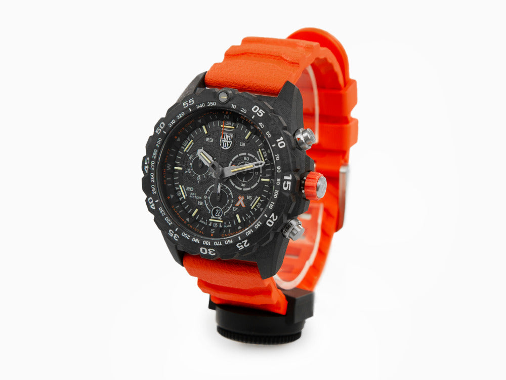 Luminox Bear Grylls Survival Master Quartz Watch, Carbon, Orange, 45mm,