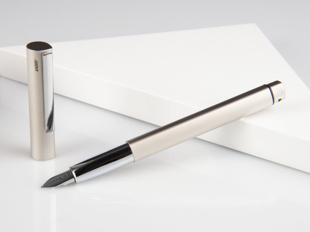 Lamy Ideos Fountain Pen, Aluminum, Silver, Anodised, 1235462