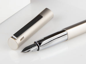 Lamy Ideos Fountain Pen, Aluminum, Silver, Anodised, 1235462