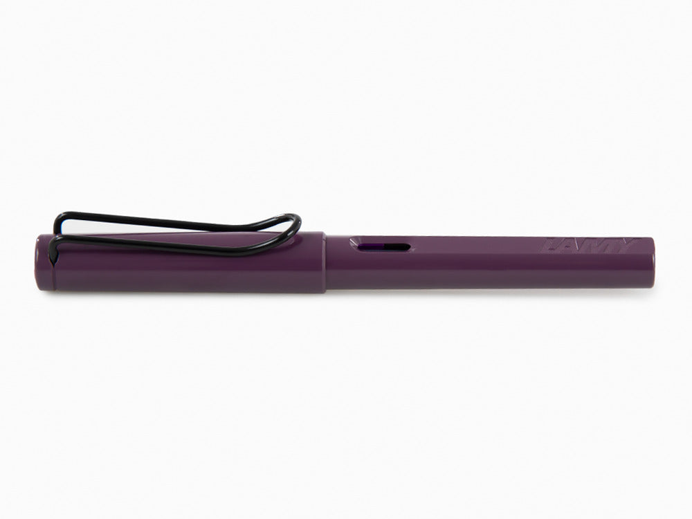 Lamy Safari Violet Blackberry Fountain Pen, Black Resin, 1238385