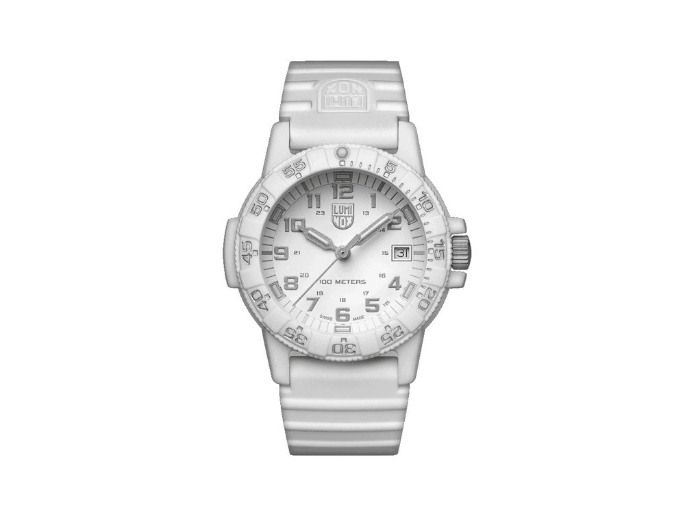 Luminox Leatherback Sea Turtle Quartz Watch, White, Fiberglass, 39mm, 10 atm