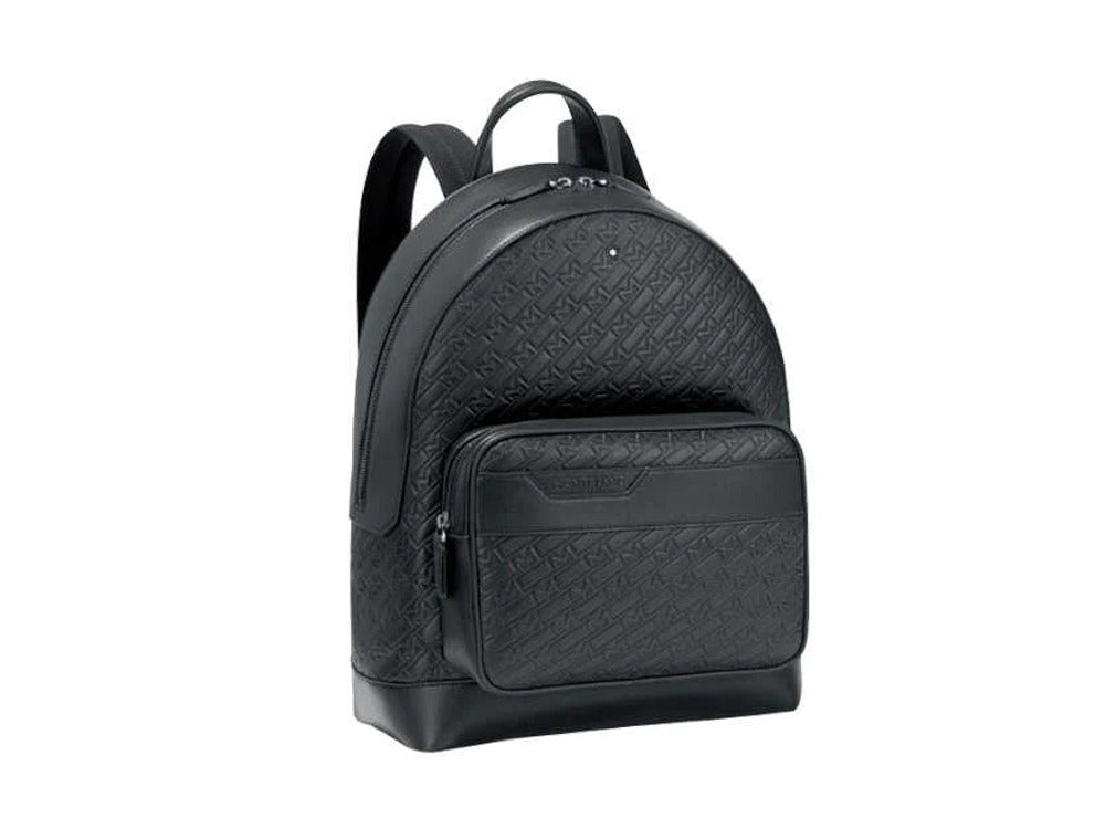 Montblanc M Gram 4810 Backpack, Leather, Leather, Black, Zip, 128618