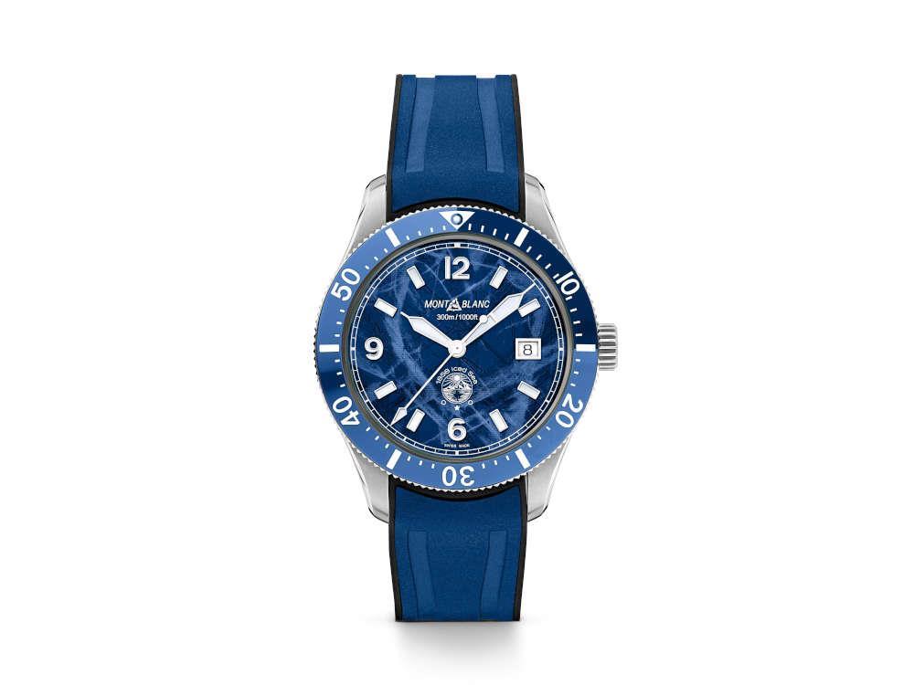Montblanc 1858 Iced Sea Automatic Watch Ceramic Blue 41 mm 129370 Iguana Sell UK